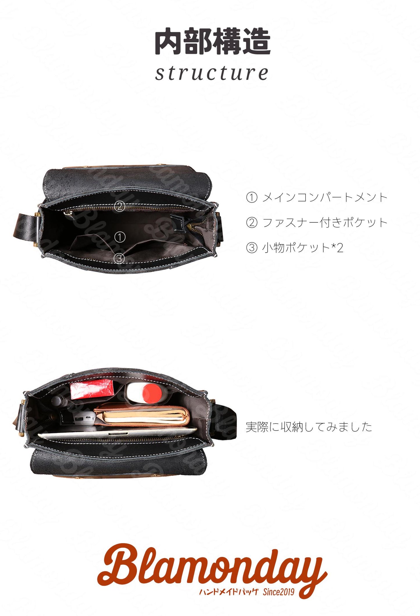 [BLAMONDAY] ショルダーバッグ メンズ 本革 旅行 斜めがけバッグ 大きめ 大容量 従型 軽量 おしゃれ カジュアル アウトドア 旅行 無地 ファスナー マグネット MDZB-010