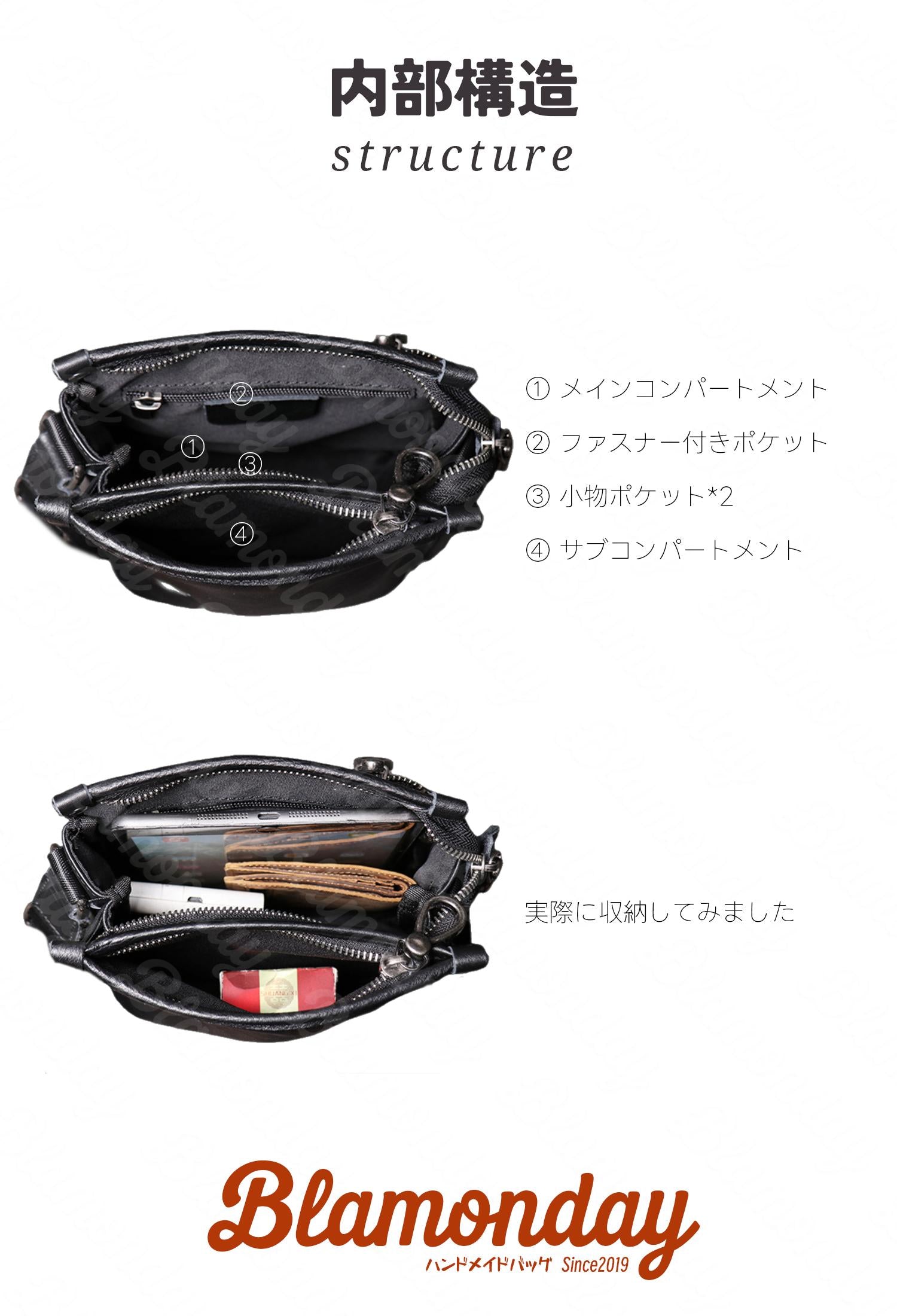 本革ショルダーバッグ メンズ 軽量 レトロ 斜めがけ おしゃれ 旅行用 無地 ファスナー MDZB-063