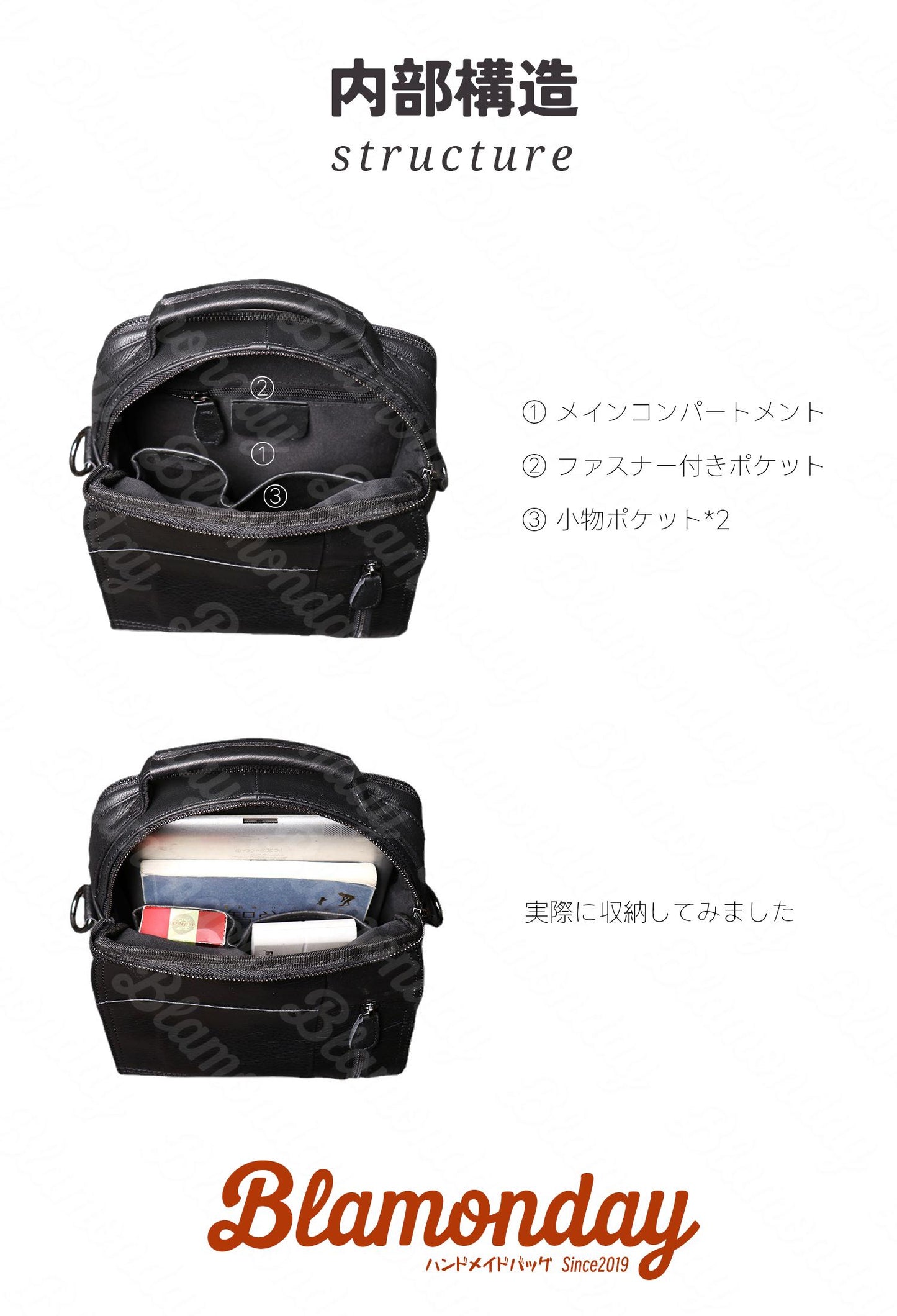 [BLAMONDAY] ショルダーバッグ メンズ 本革 肩掛け 手提げ 小さめ 従型 軽量 おしゃれ カジュアル アウトドア 旅行 2way 無地 ファスナー マグネット 斜めがけバッグ MDZB-045