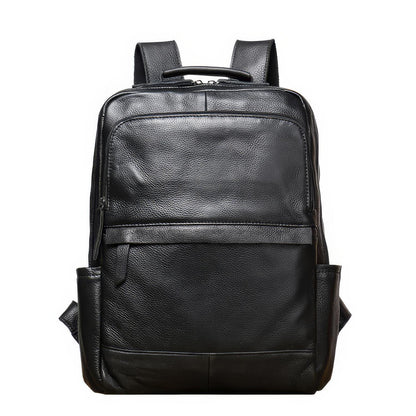 [BLAMONDAY] リュック メンズ 本革 レトロ おしゃれ 大きめ 大容量 ビジネス a4 pc収納 2way ストラップ付き 手提げ 肩掛け 無地 ファスナー 仕切り MSZB-008