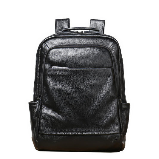 [BLAMONDAY] リュック メンズ 本革 レトロ おしゃれ 大きめ 大容量 ビジネス a4 pc収納 2way 手提げ 肩掛け 無地 ファスナー 仕切り MSZB-009