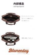 本革ビジネスバッグ 大容量 2WAY 撥水 A4対応 16インチPC収納 通勤出張用 MGZA-003