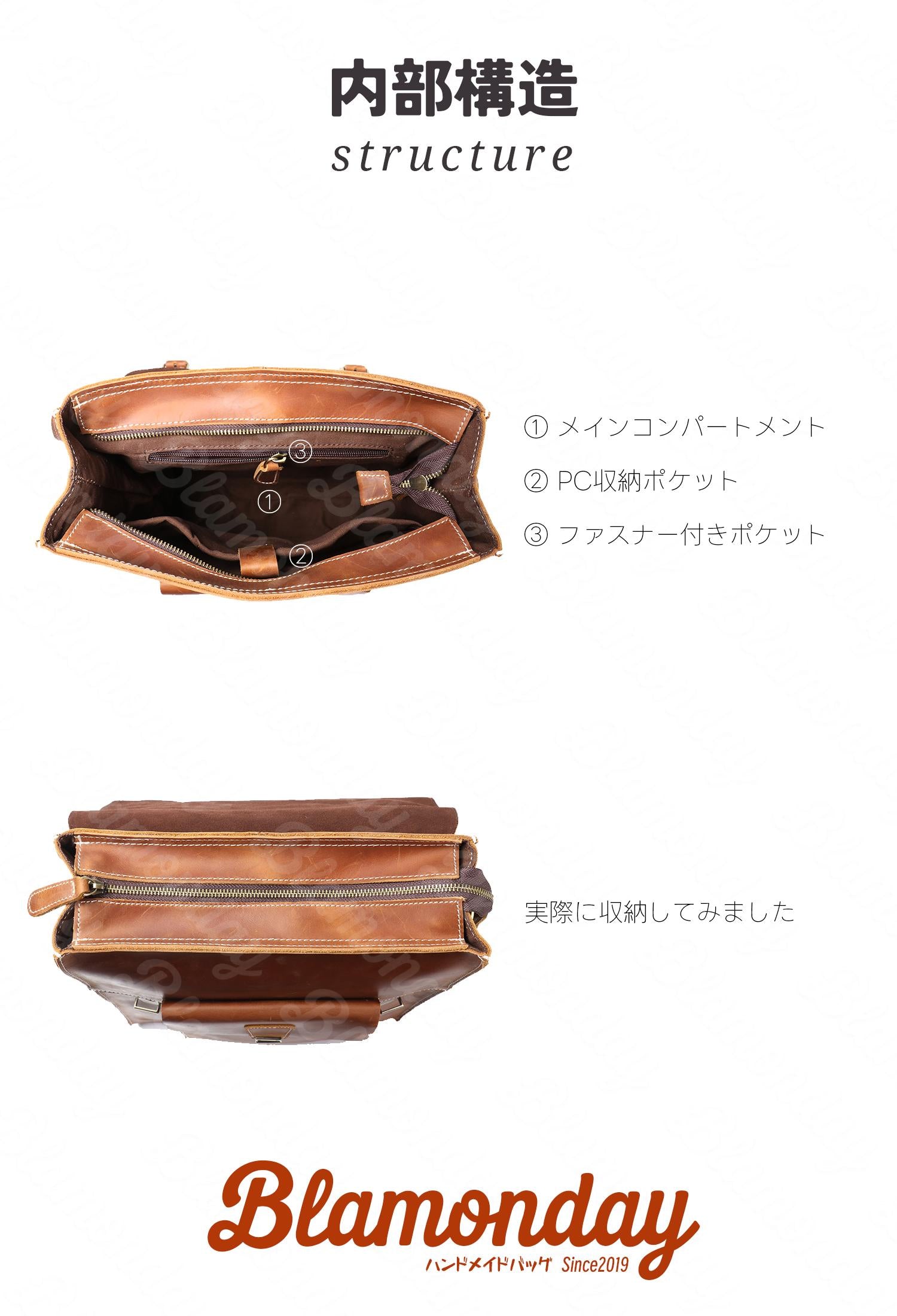 本革リュック 大容量 柔らかい レトロ ビジネスカジュアル 2WAY A4対応 PC収納 MSZB-020