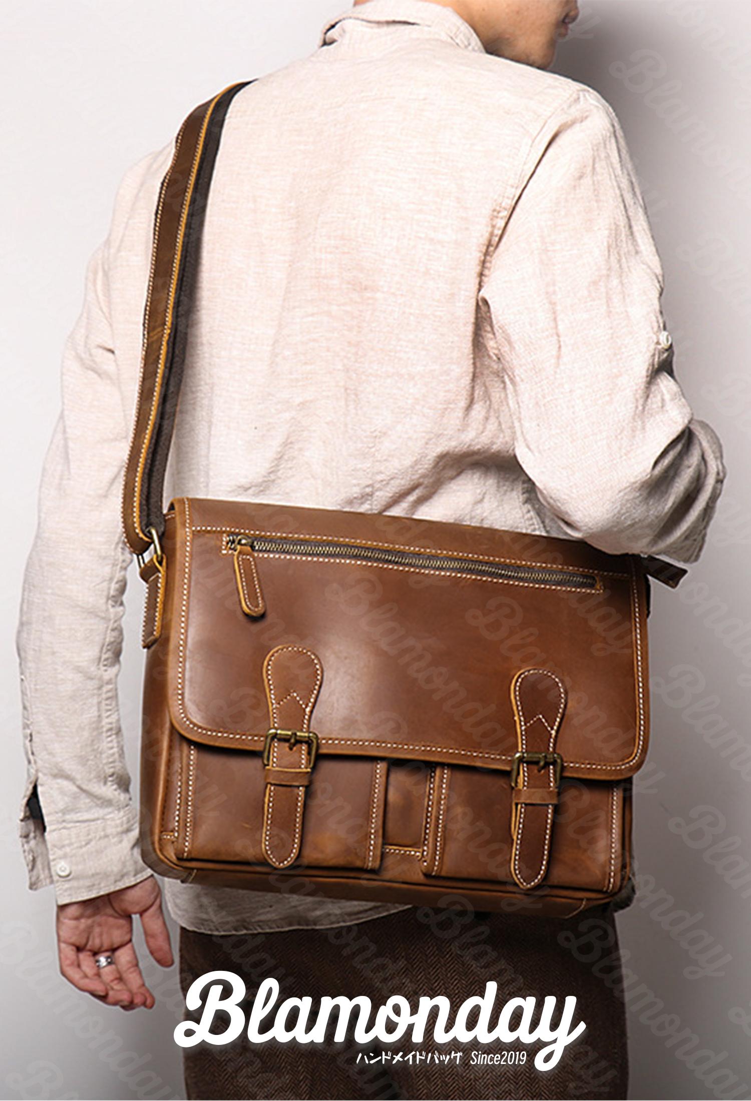 メッセンジャーバッグ メンズ 本革 ロック トート ショルダーバッグ iPadの収納可能 イタリア 革 縦型 通学 通勤 ビジネスバッグARBB1169 ロッキーモンロー Rocky Monroe ショルダーバッグ メッセンジャー 本革