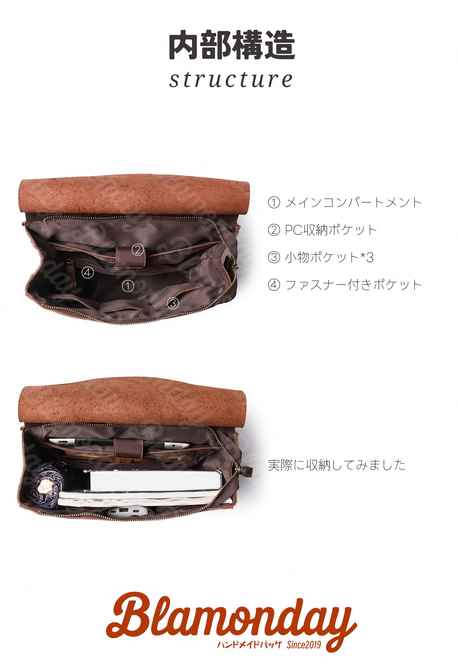 本革リュック レトロ大容量 ビジネス2WAY MSZB-029