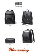 本革リュック シュリンクレザー 大容量 A4 PC収納 2WAY ビジネス 無地 MSZB-033