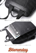 本革リュック シュリンクレザー 大容量 A4 PC収納 2WAY ビジネス 無地 MSZB-033