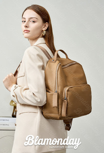 本革リュック 側面背負いモデル着用イメージ